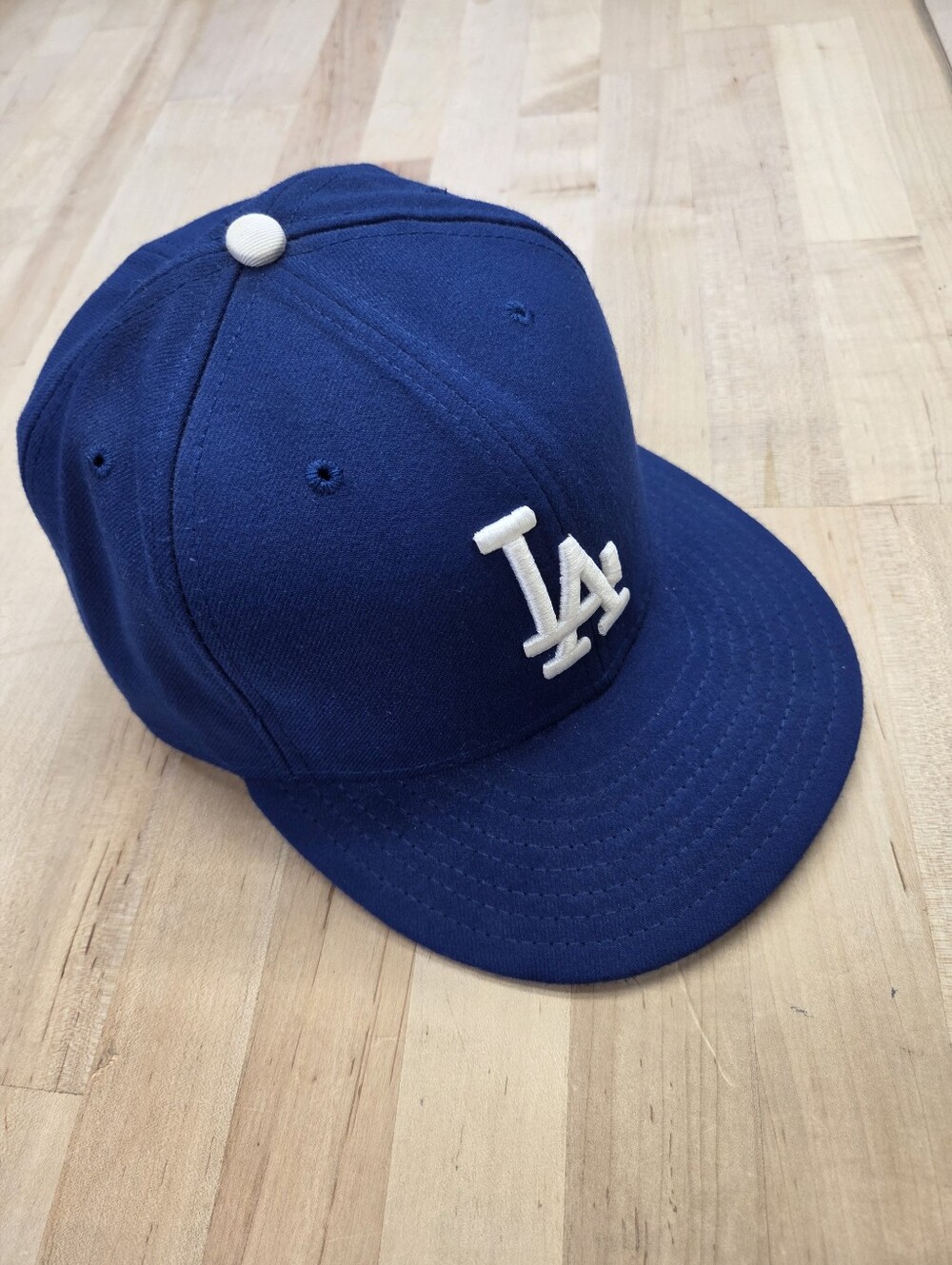 NEW ERA 59Fifty Baseball Cap Hat LA LOS ANGELES DODGERS Blue Poly MLB sz 7-1/2